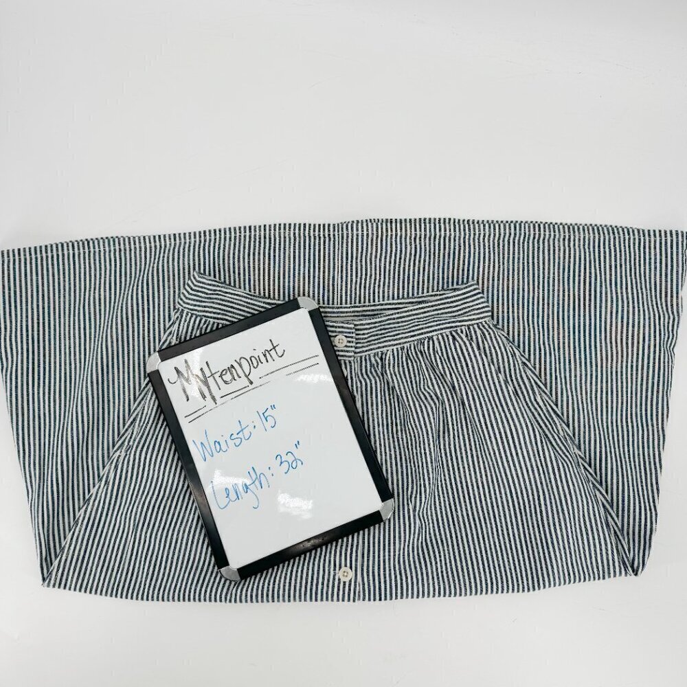 Madewell Palisade Button Front Chambray Stripe A-Line Lined Boho Lightweight 8 M - Picture 9 of 9